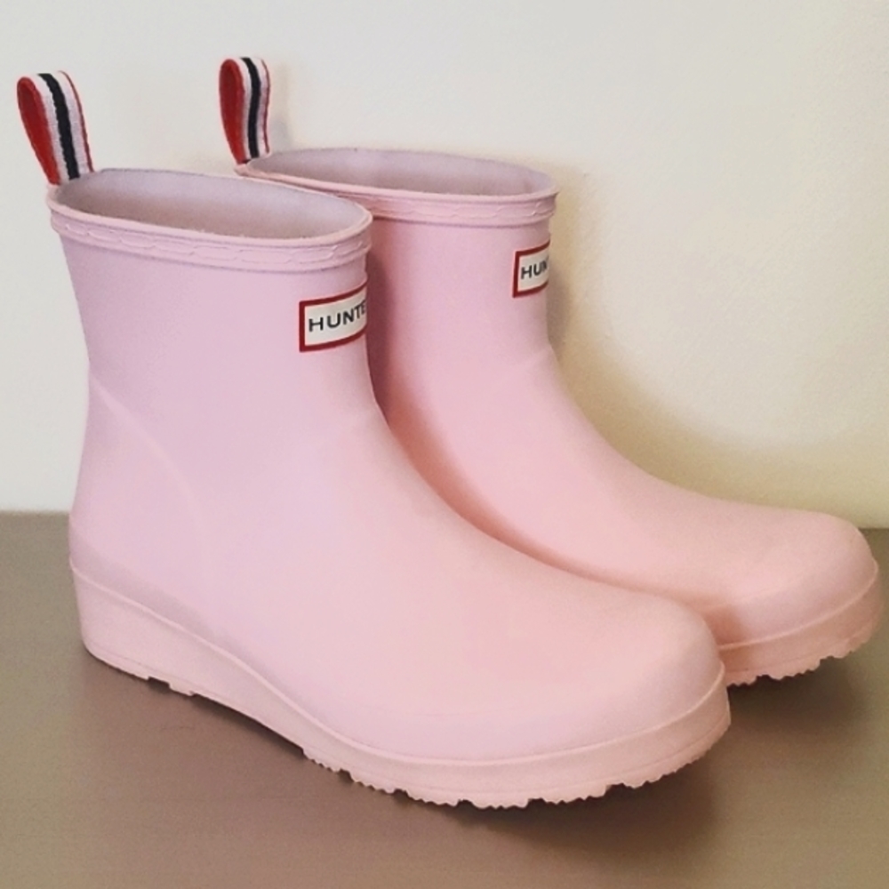 Hunter short boots pink size 8 Women's